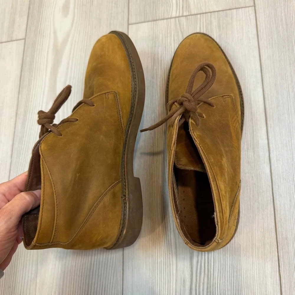 Timberland 9M Tan Leather Waterproof Chukka Desert Boots 9308 Made Portugal